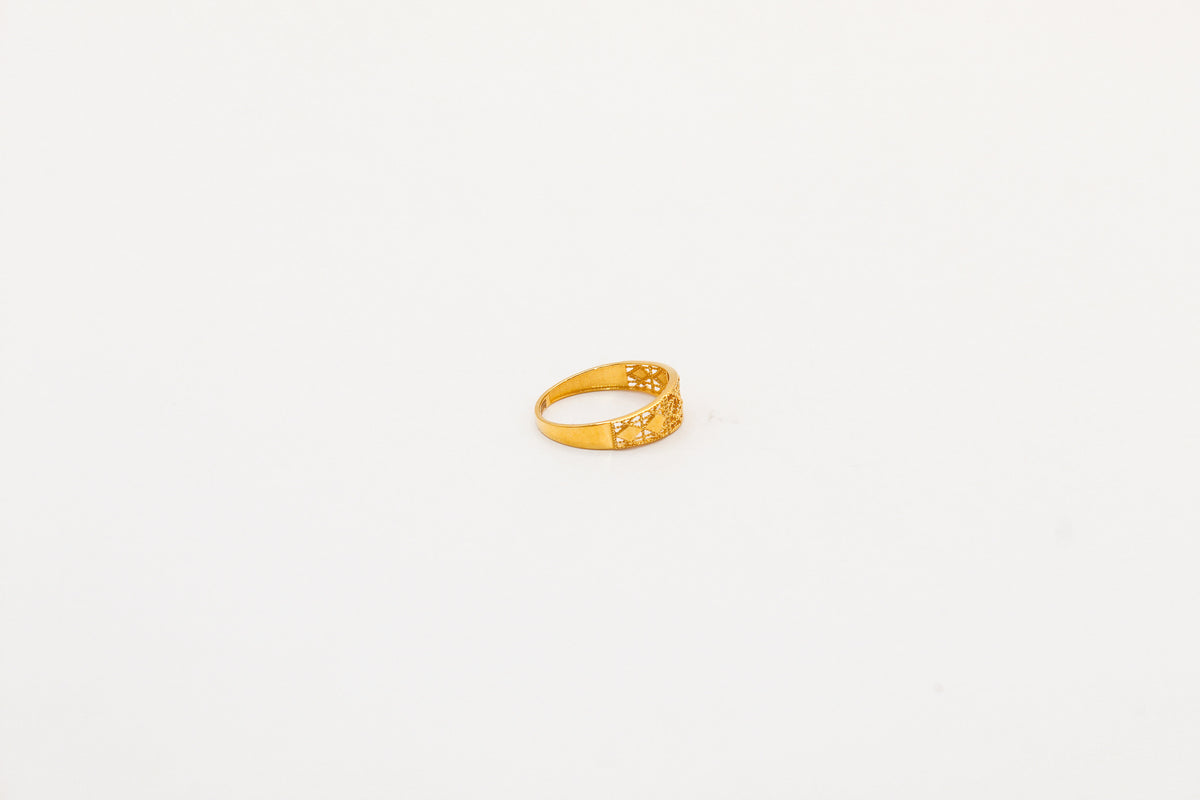 21k gold wedding ring set