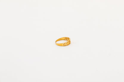 21k gold wedding ring set