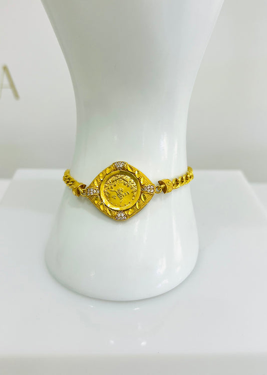 21k Gold Turkish Coin Bracelet