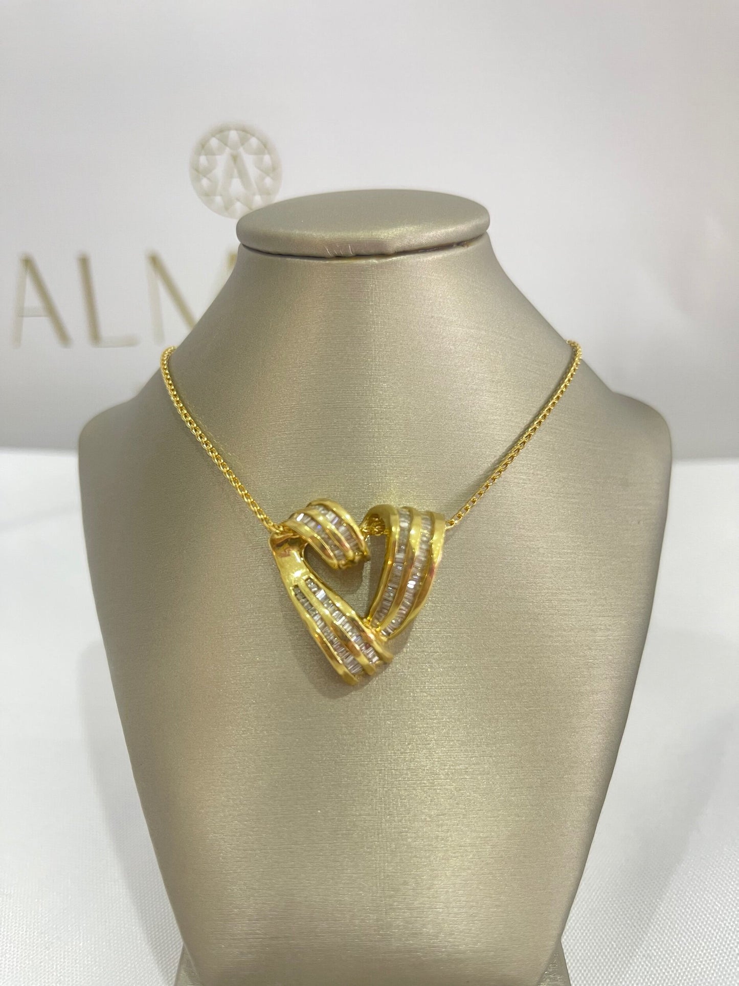 14k Gold 1 Carat Diamond Heart Slide Necklace