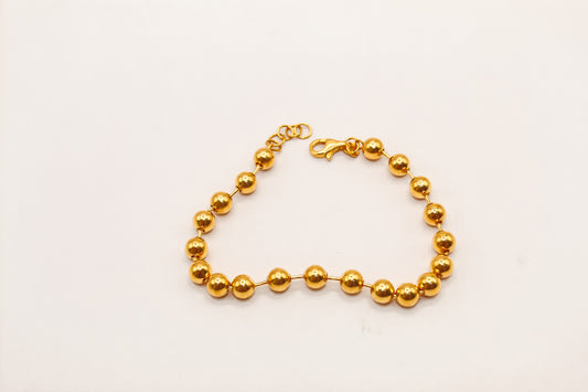 21K Gold Bead Bracelet
