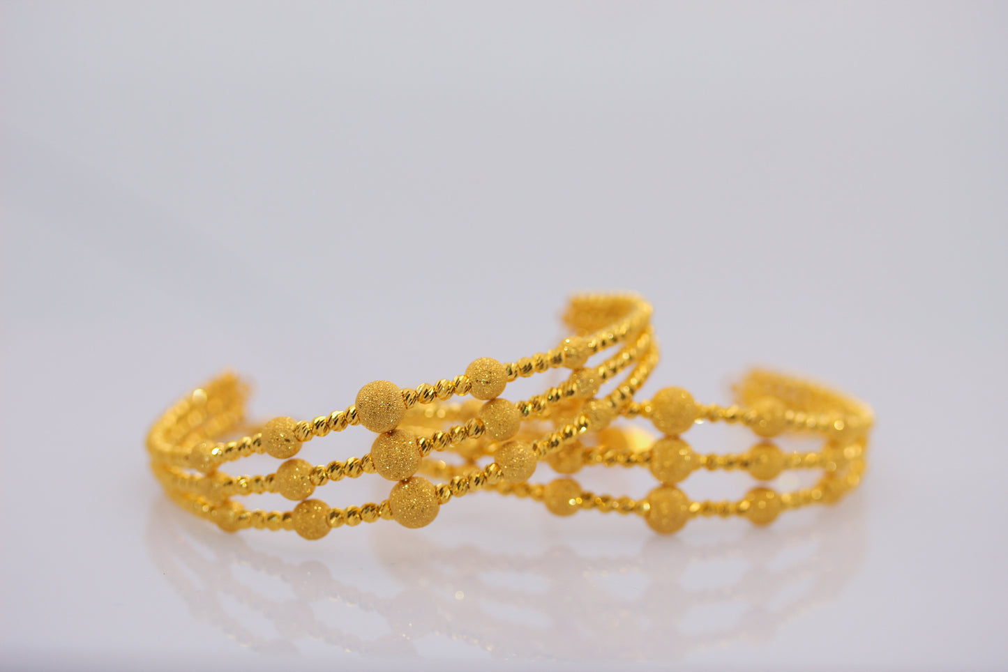 21k Gold Beaded Bracelet