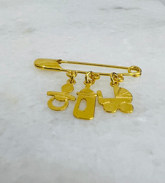 21k Gold Baby Pin