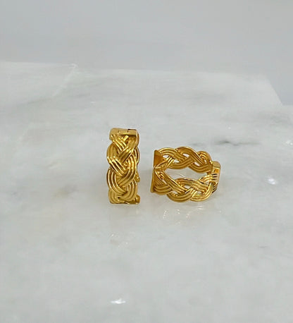 21k Gold Huggies Earrings