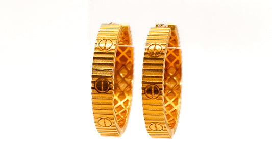 21K Gold Hoop Earrings