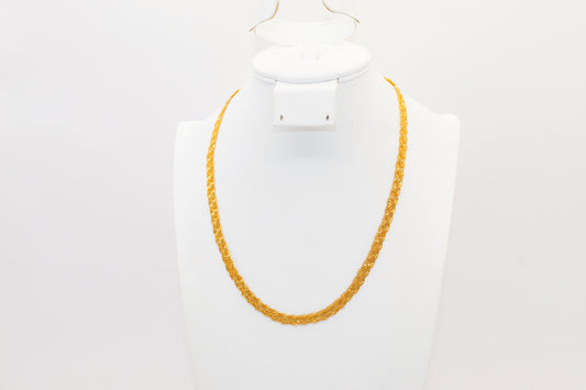 21K Gold Braided Chain