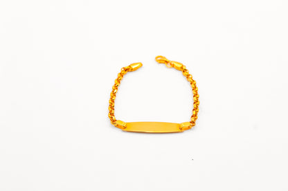 21K Gold Kids Id Bracelet