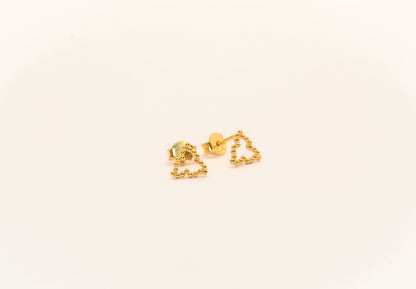 21K Gold Leaf Kids Earrings