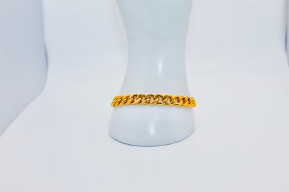 21k Gold Cuban Link Bracelet