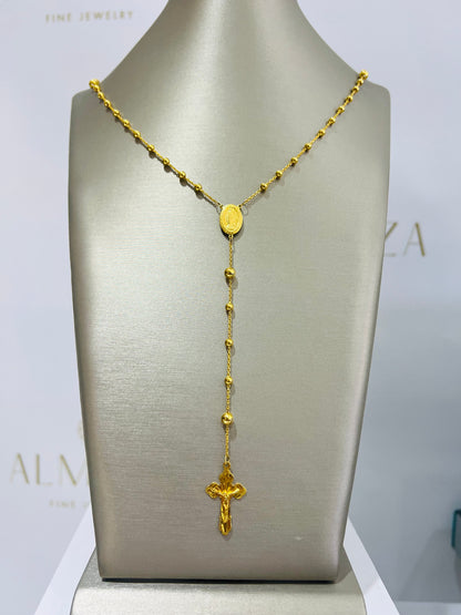 21k Gold Rosary Necklace