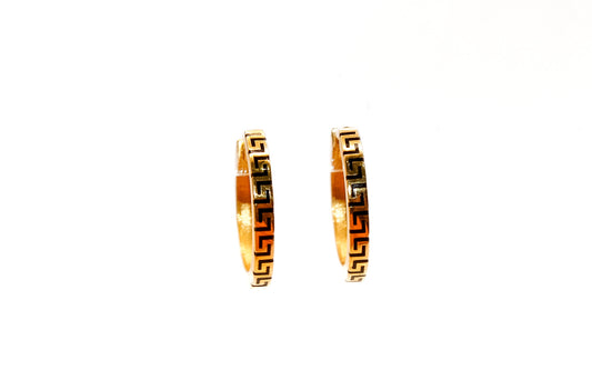 21K Gold Hoop Earrings