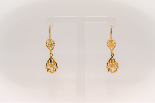 21k Gold Leaf Earrings