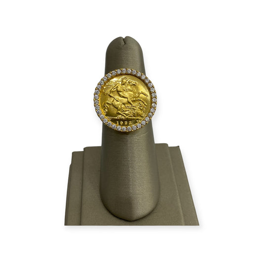 21k Gold Coin Ring