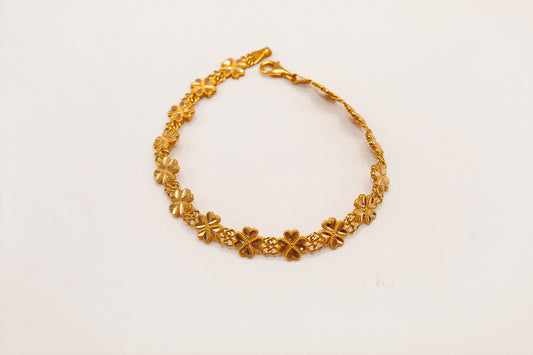 21K Gold Flower Bracelet