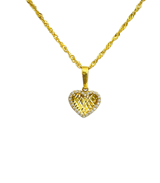 21k Heart Necklace