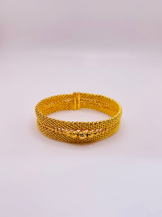 21k Gold Himo Cuff Bracelet