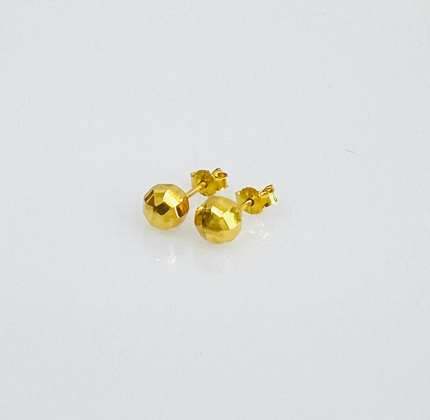 21k Gold Ball Screw Back Post Earrings