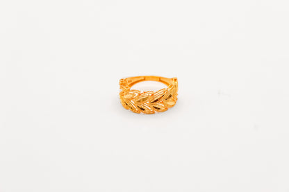 21K Gold Leaf Ring