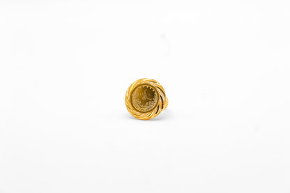 21K Gold Turkish Coin Ring