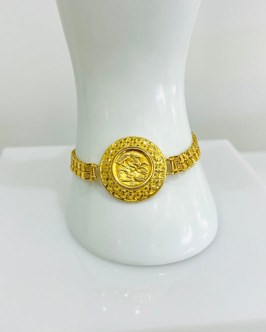 21k Gold Coin Bracelet