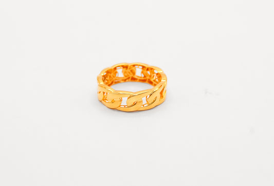 21K Gold Link Band Ring