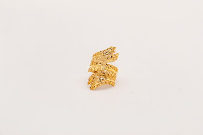 21K Gold Leaf Ring