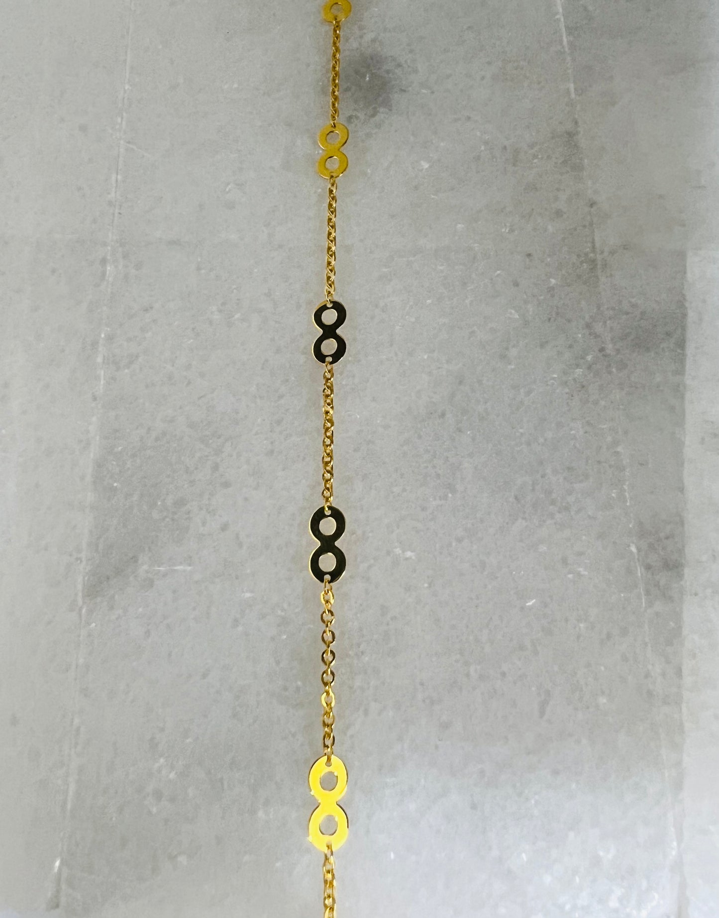 21k Gold Infinity Bracelet