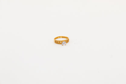 21k gold wedding ring set
