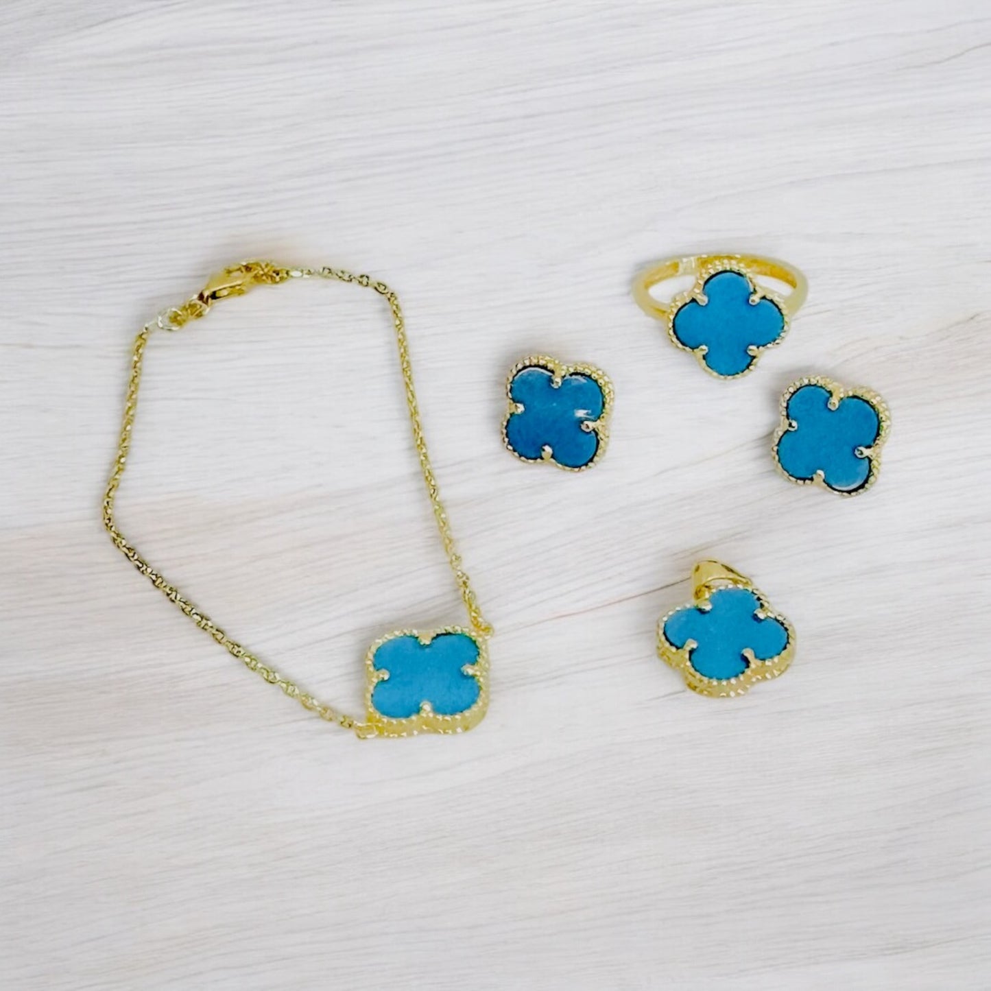 21k Gold Flower Set