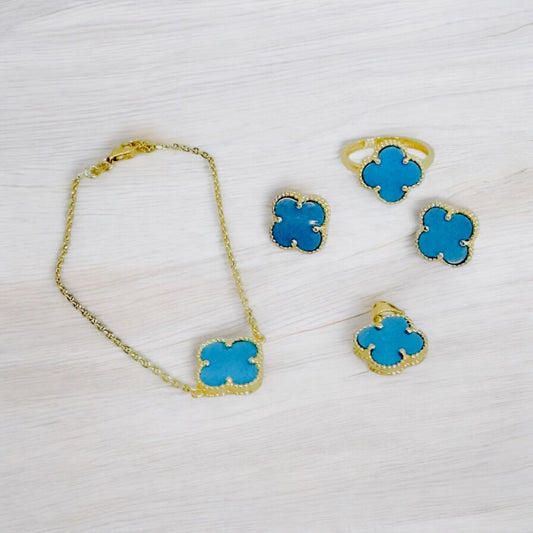 21k gold Turquoise Set