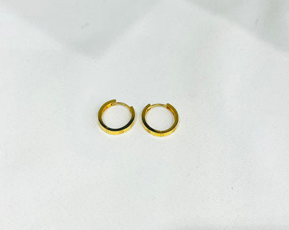 21k Gold Small hoop Earrings