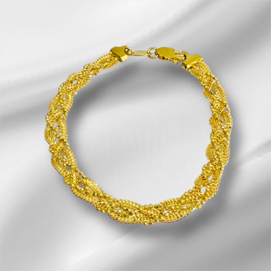 21k Gold Braided Bracelet