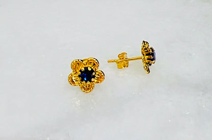 21k Gold Flower Earrings