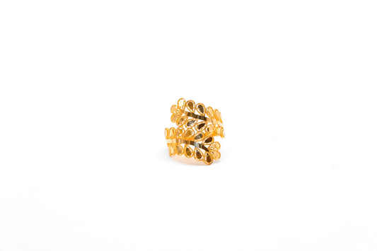 21K Gold Leaf Ring