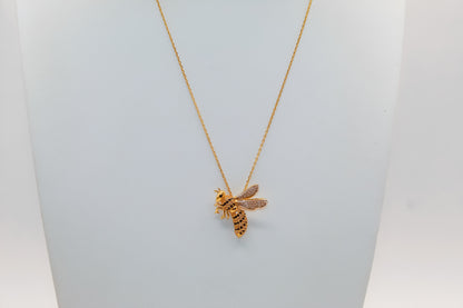 21K Gold Bee Necklace