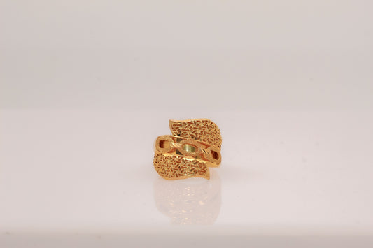 21K Gold Leaf Ring