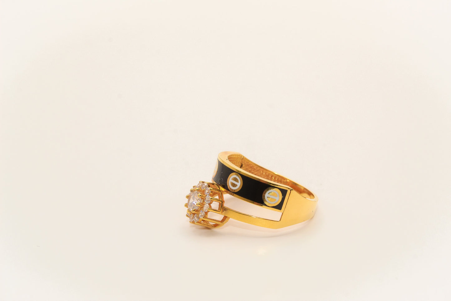 21K Gold Wedding Ring Set