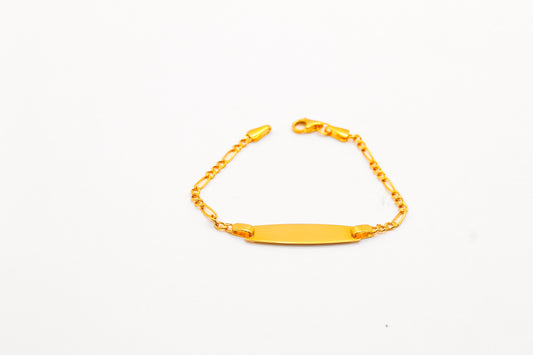 21K Gold Kids Id Bracelet