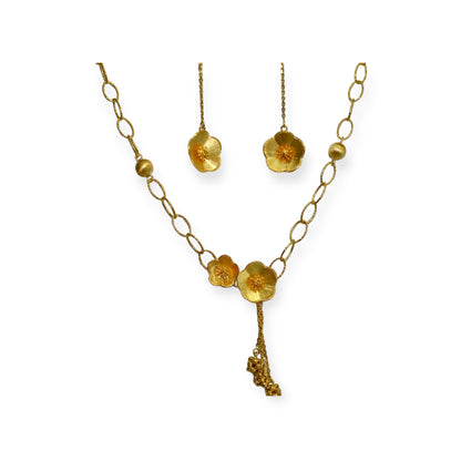 21k Gold Flower Set