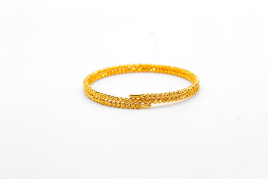 21K Gold Wrap Bead Bracelet