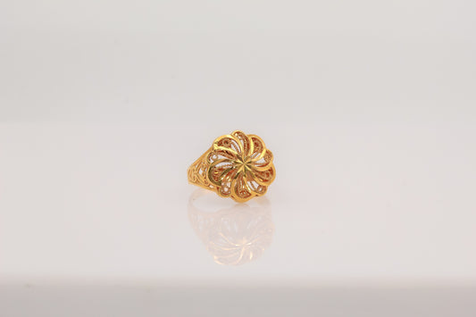 21K Gold Round Ring