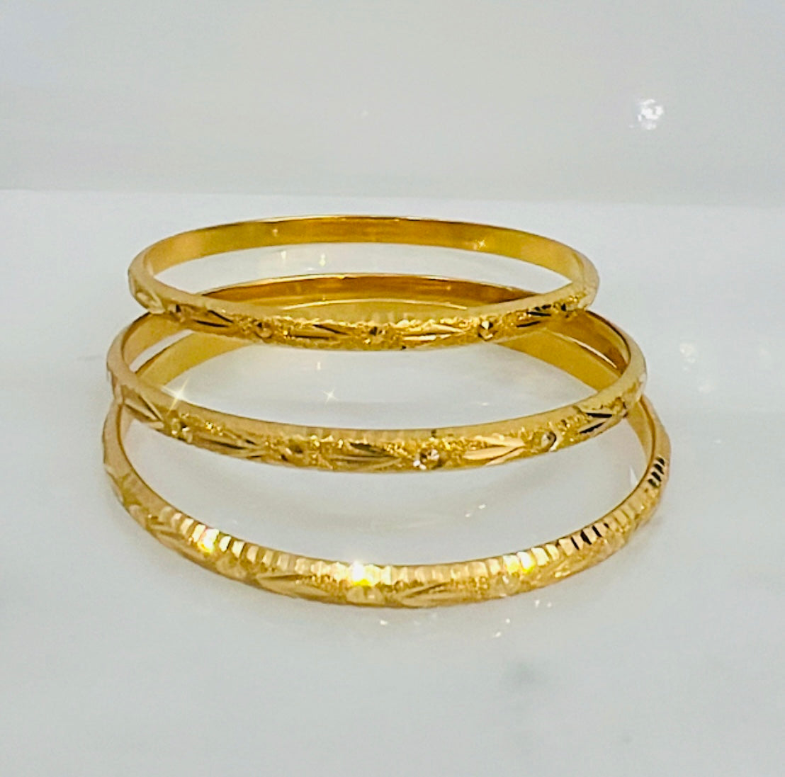 21k Gold kids Bangle Bracelets