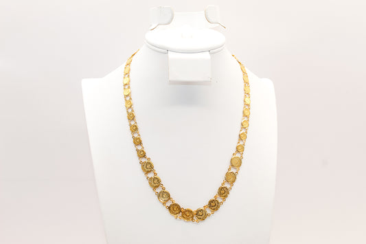 21K Gold Graduated Coin Necklace