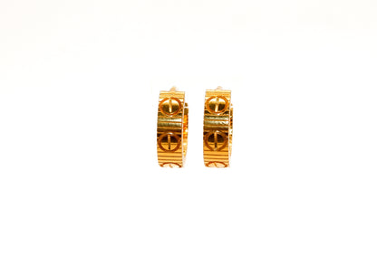 21k Gold Hoop Earrings
