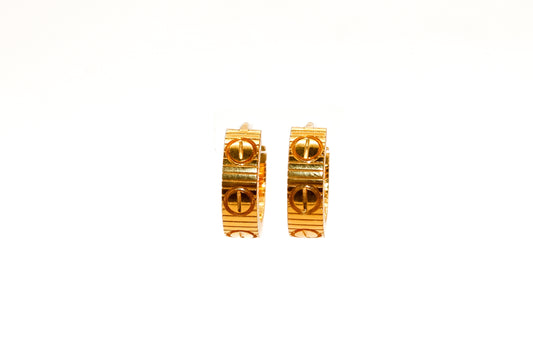21K Gold Hoop Earrings