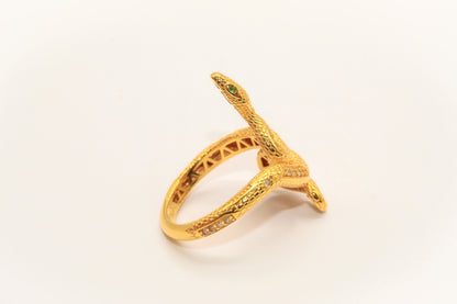 21K Gold Snake Ring