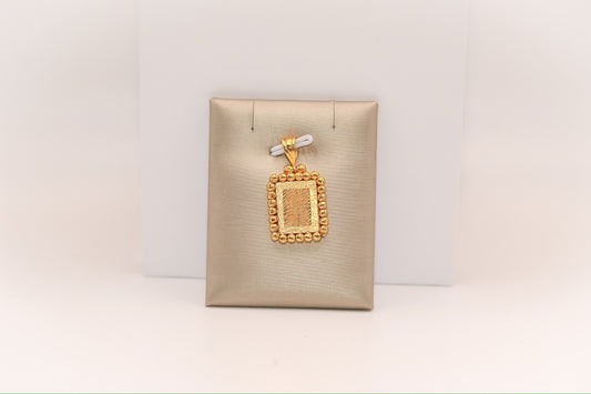 21k Gold Himo Square Pendant