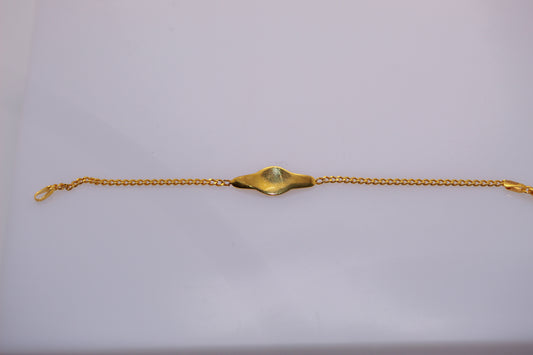 21k Gold Id Kids Bracelet