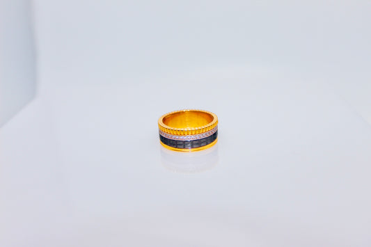 21k Trio Color  Band Ring