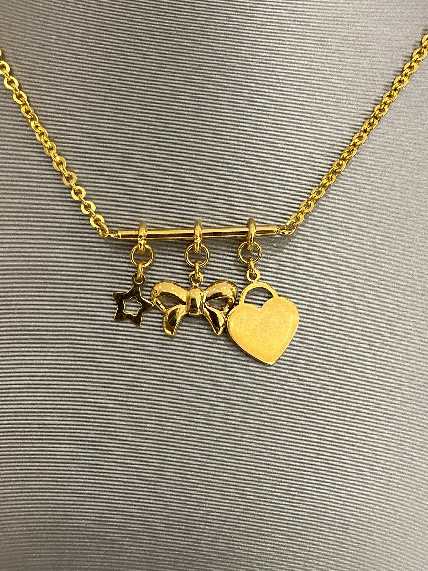 21k Gold Charm Necklace